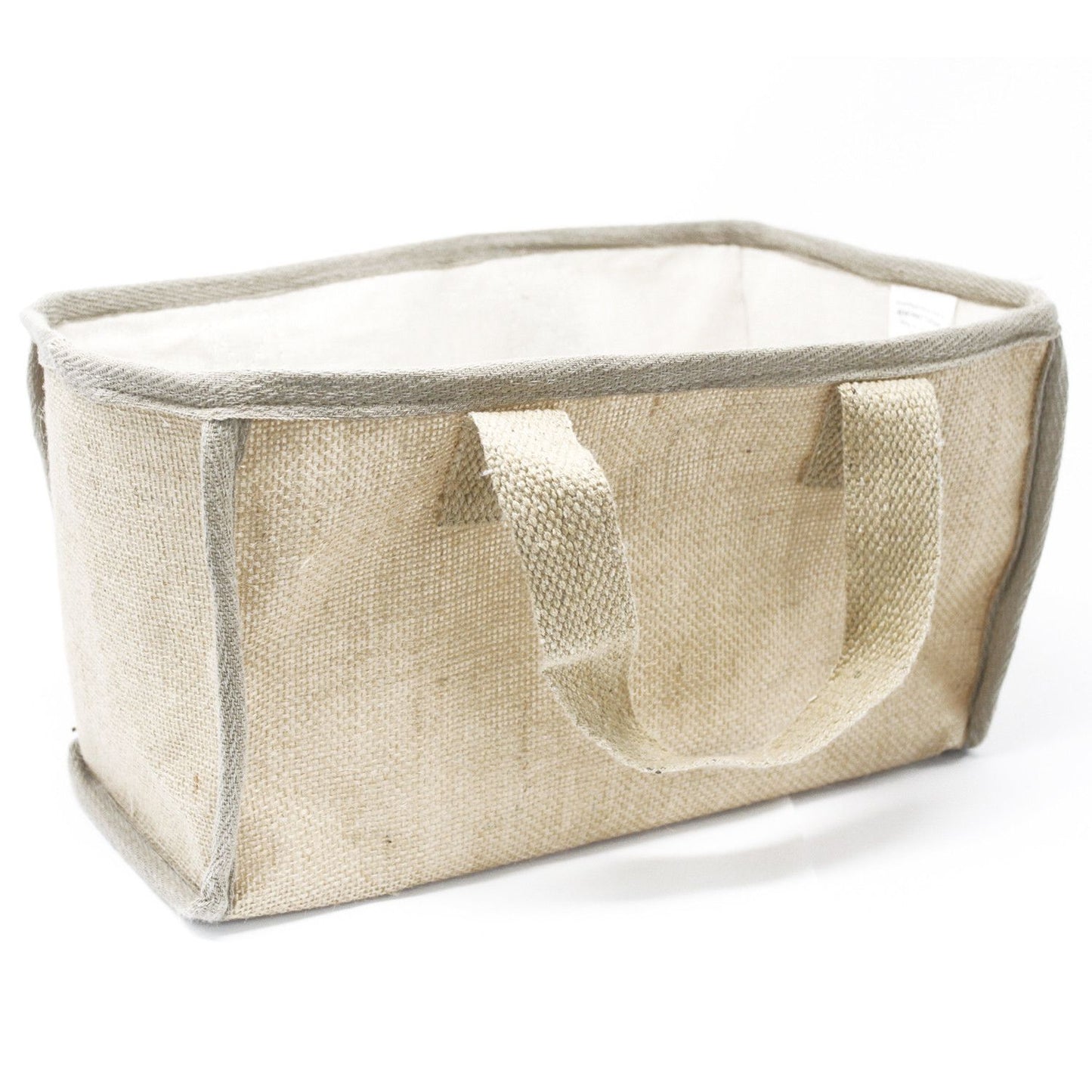 Große Einkaufstasche aus Naturmaterialien – Jute & Baumwolle, 33x18x20cm