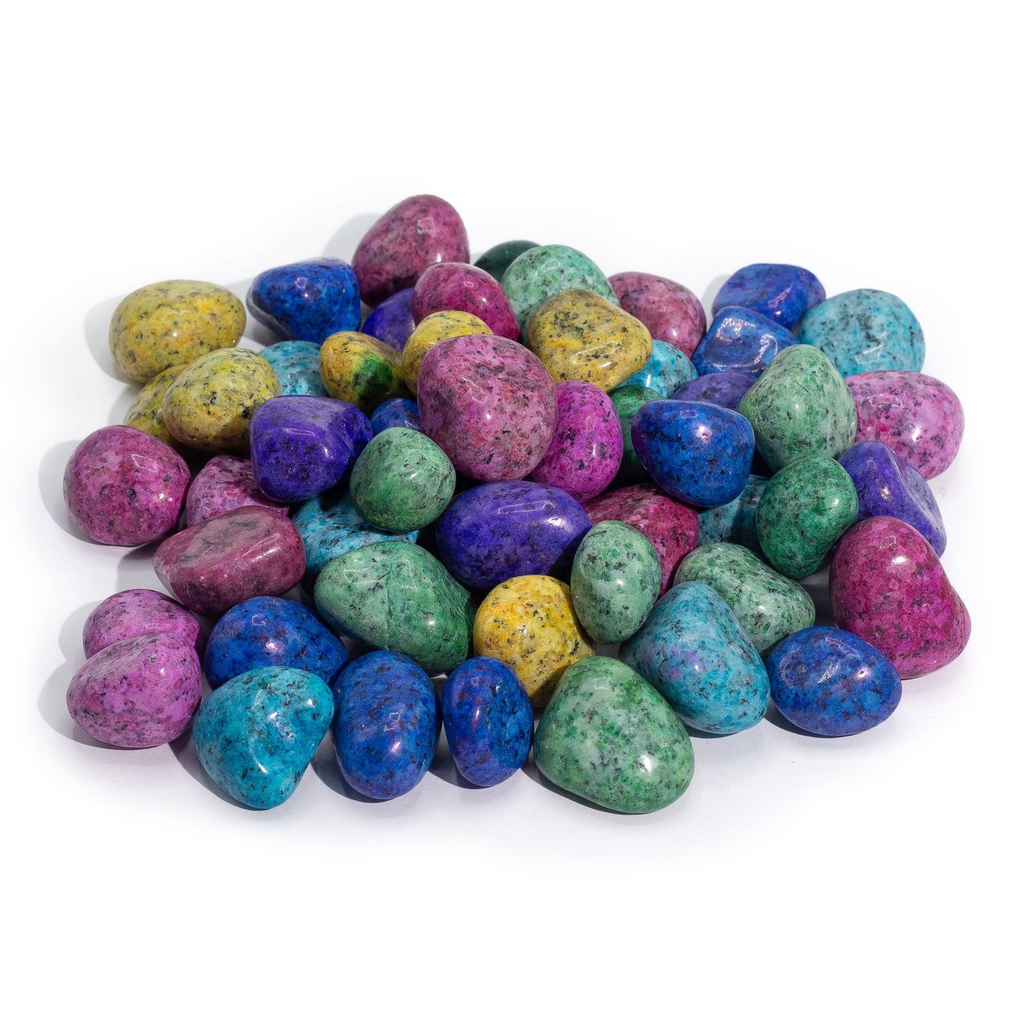 Dalmatinerjaspis Tumbled Stones Mix - 1kg (ca. 70 Steine) in leuchtenden Farben