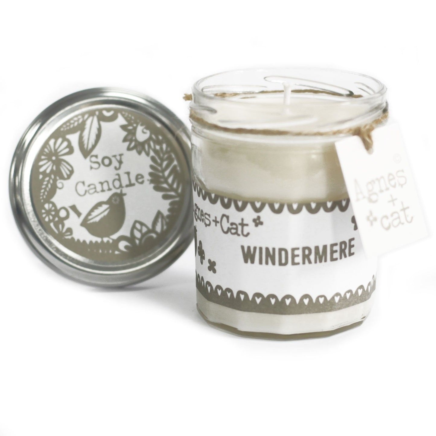 Windermere Duftkerze – Frische Zitrusnoten & Jasmin im Recycling-Glas