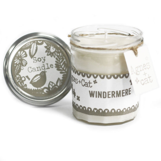 Windermere Duftkerze – Frische Zitrusnoten & Jasmin im Recycling-Glas