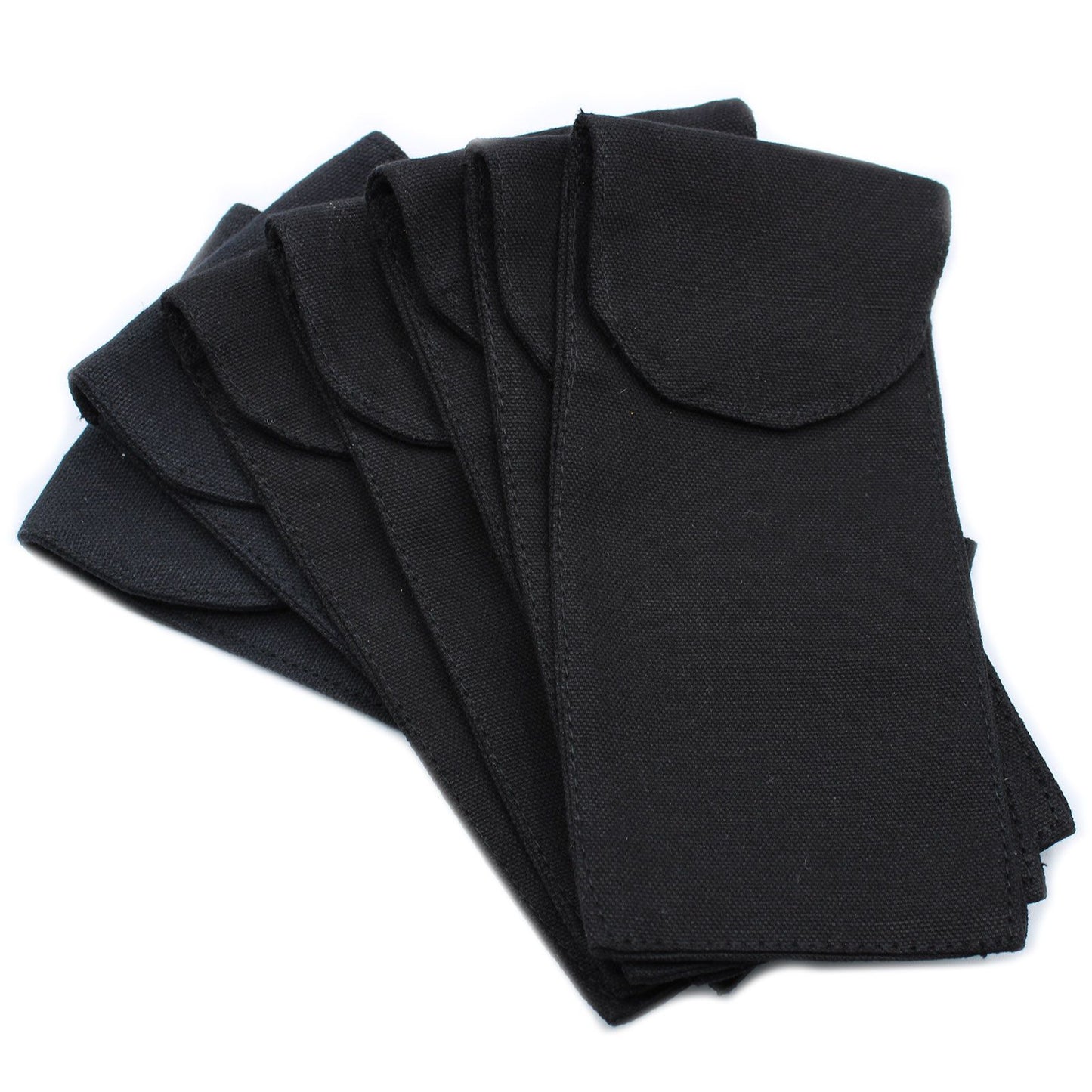 Schwarze Baumwolltasche für Edelstein-Gesichtsroller – 9x19 cm