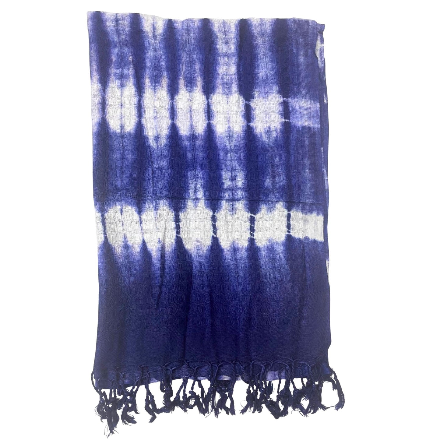Set mit 4 Schals in Indigo-Streifen – Leichtes Leinen-Rayon