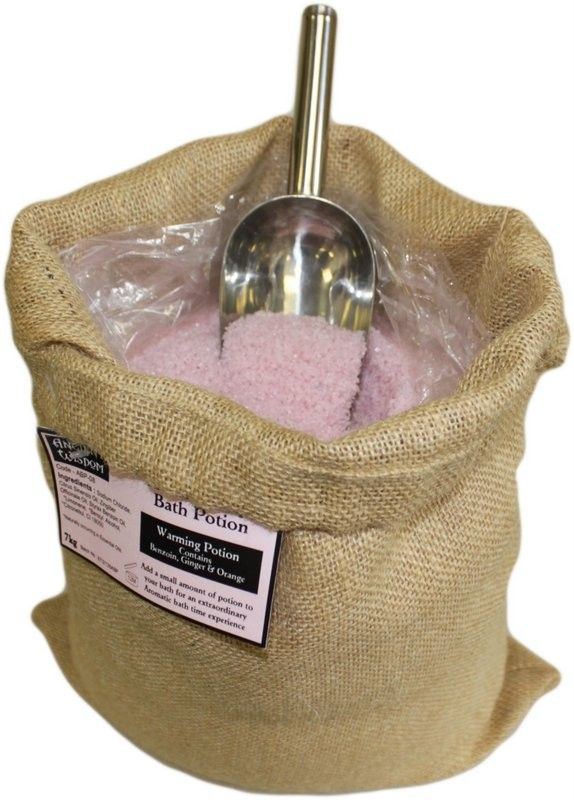 Wärmender Badezauber (7 kg) – Aromatherapie-Salz im rustikalen Jutesack
