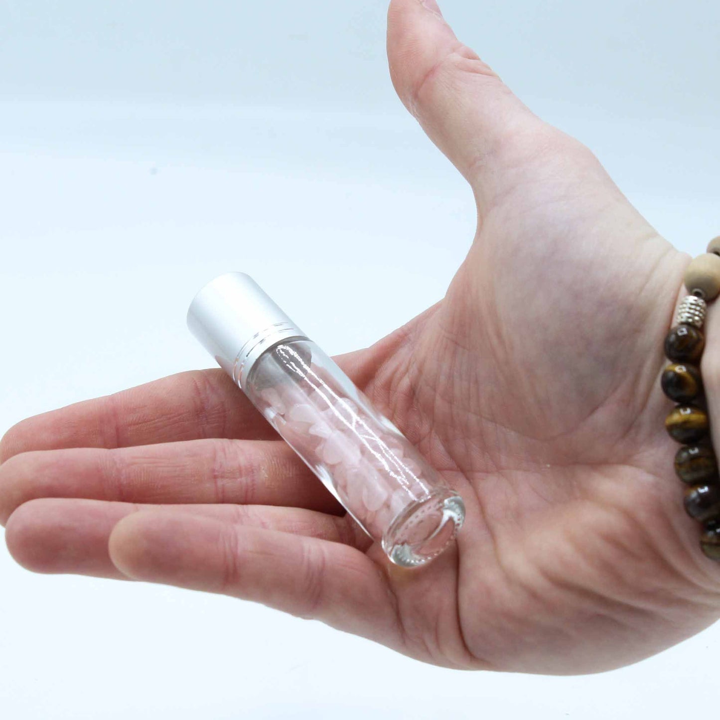 Edelstein-Roll-On aus Rotem Jaspis mit Holzdeckel