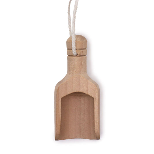 Mini-Schaufel aus massivem Hemu-Holz – Natur-Accessoire für Bad & Küche