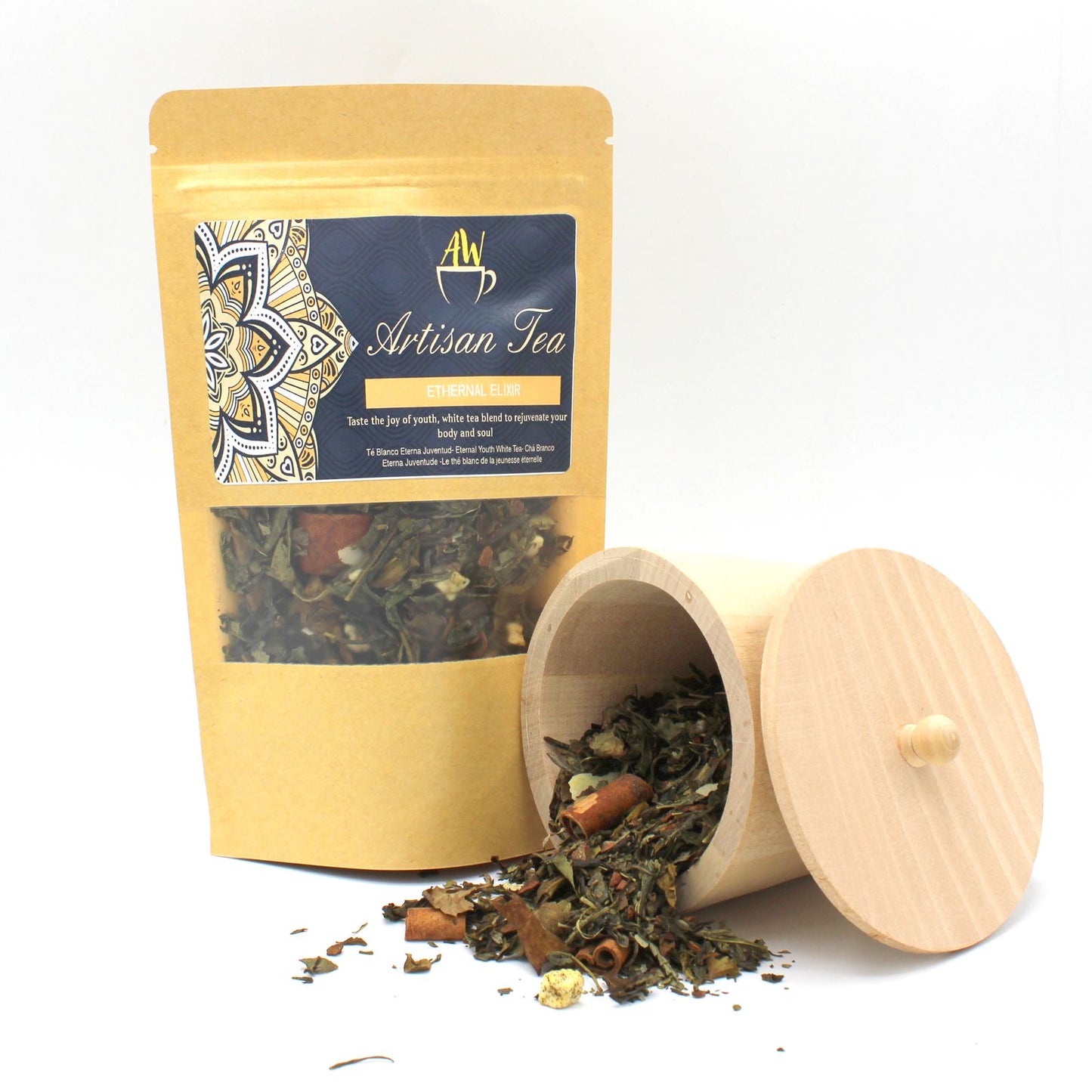 Sencha & Weißer Pai Mu Tan Tee - Verfeinert mit Zimt, Apfel & Mandel
