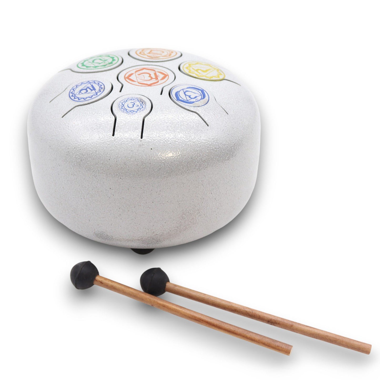 Happy Drums Steel Tongue Drum 7 Chakra - 8-tönige Klangschale mit Tragetasche