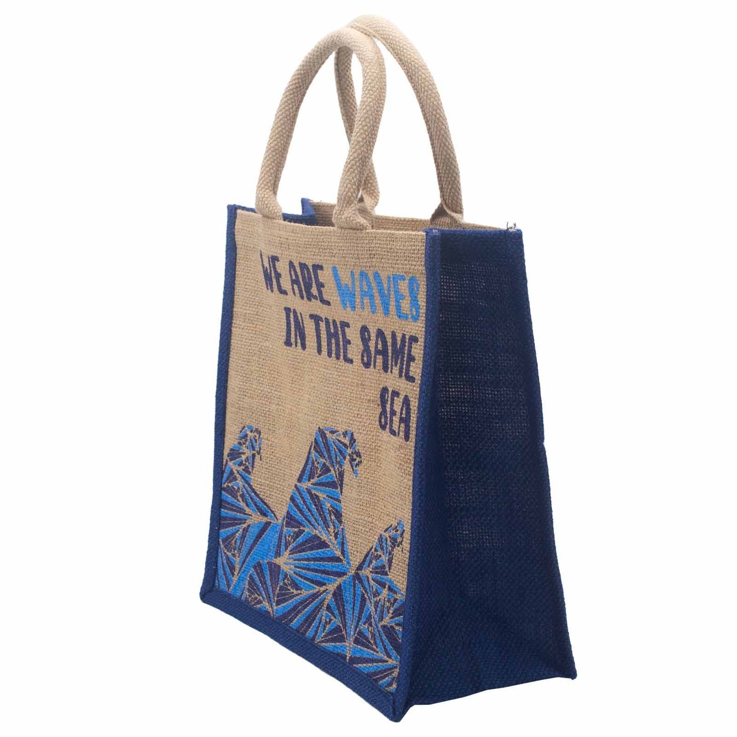 Jute Shopper 'We are Waves' – Nachhaltige Tragetasche mit Statement-Print