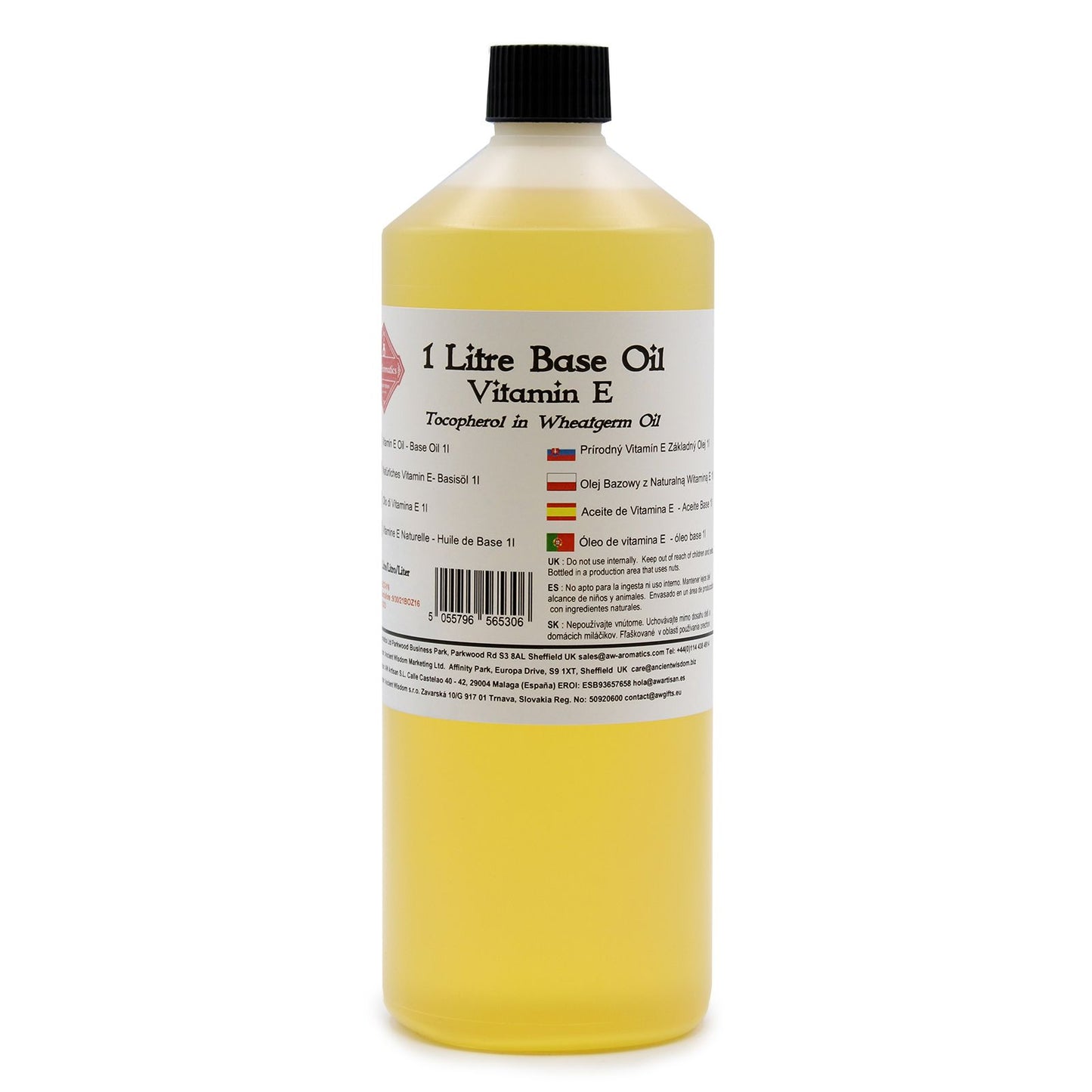 Reines Vitamin E Basisöl (1 Liter) – Natürliches Antioxidans für Hautpflege & Kosmetik