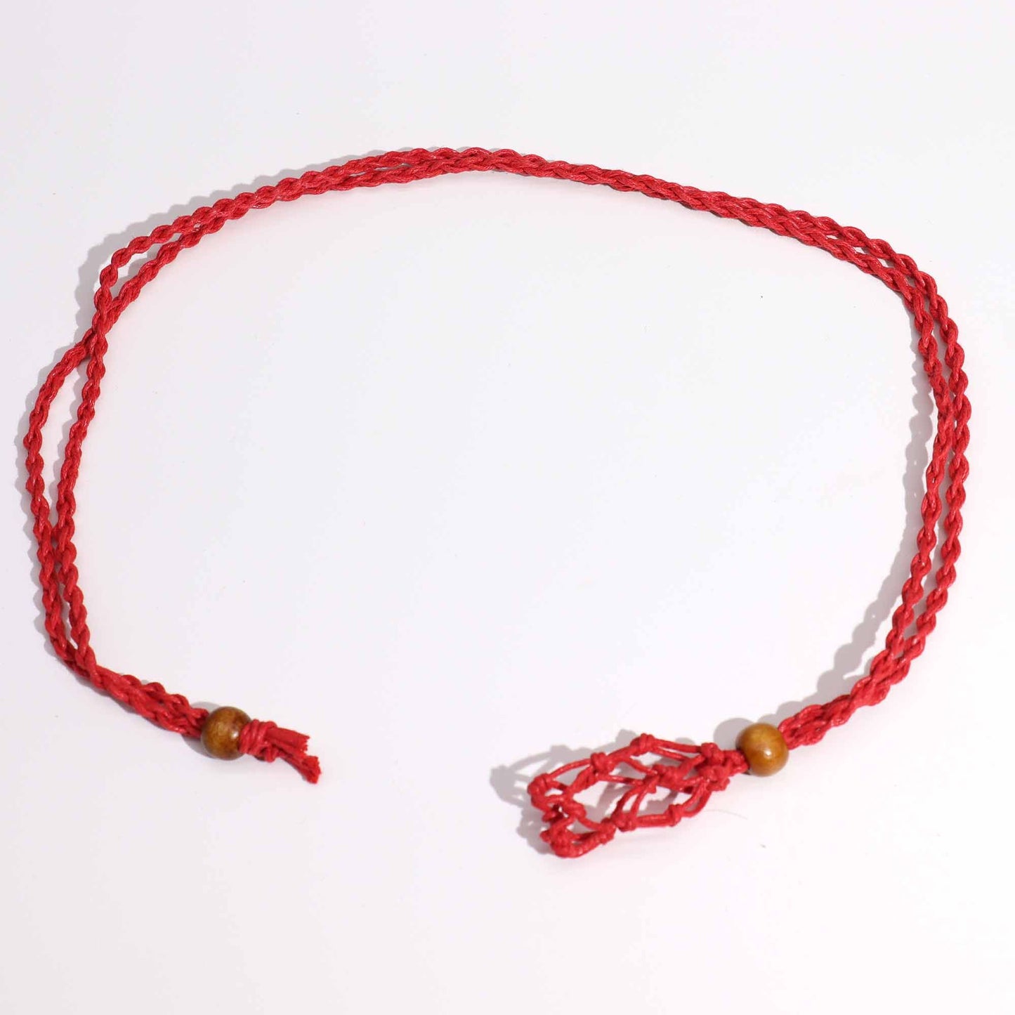 Makramee-Edelsteinband Set – 11 Farben Wachsbaumwolle mit Holzperlen