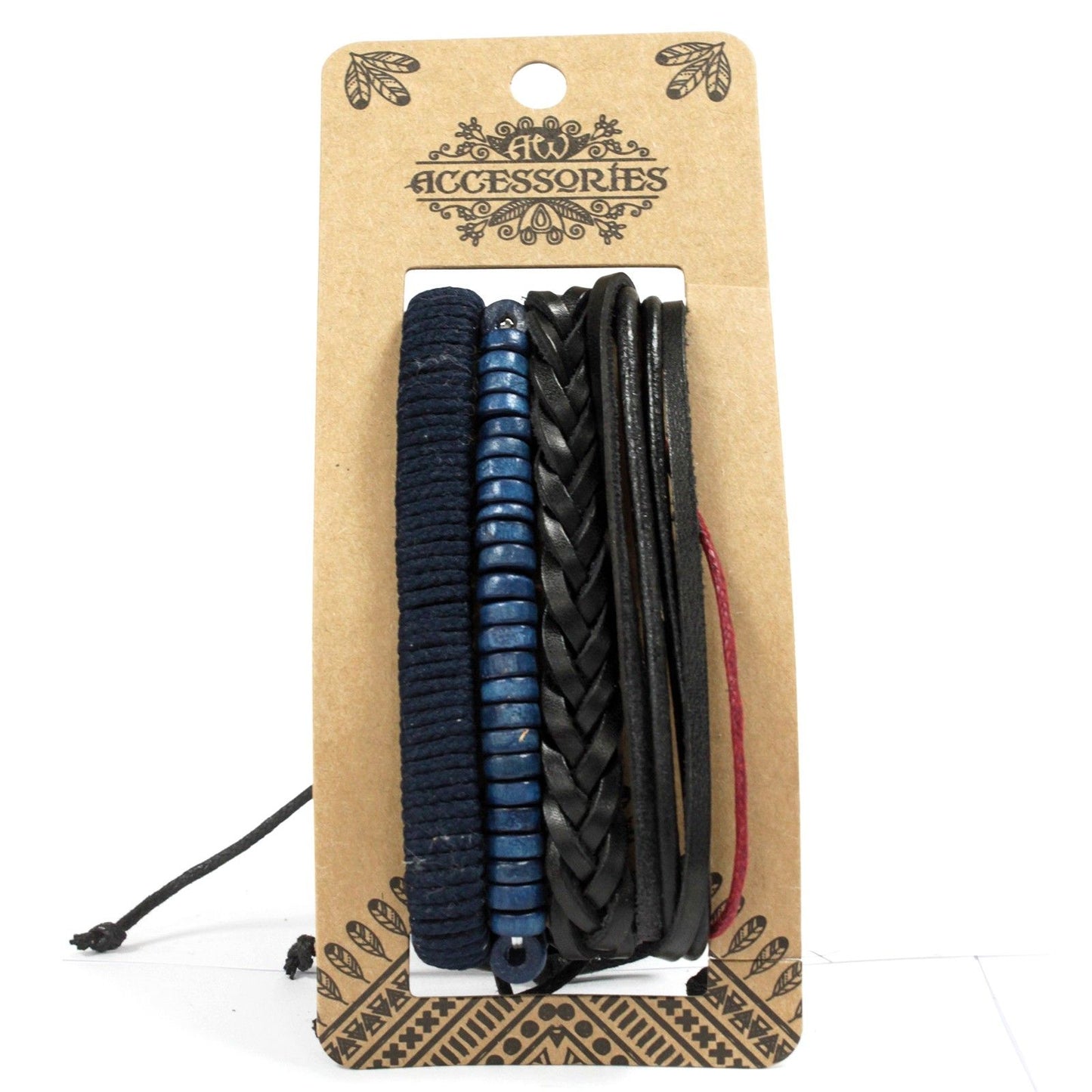 Herrenarmband-Set Moody & Blue - 4+ Stücke aus Leder & Metall