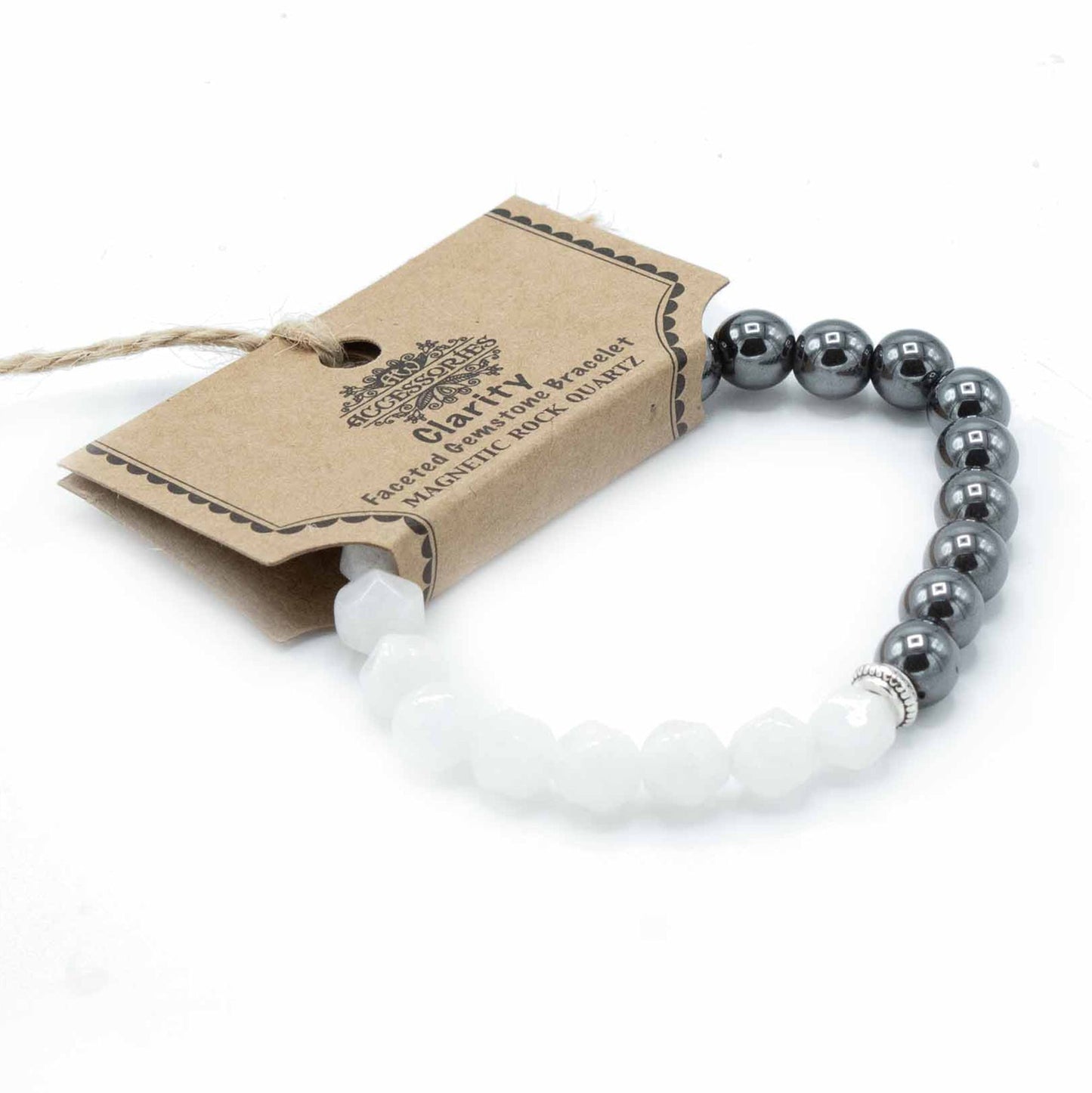Facettiertes Bergkristall-Armband mit Magnetverschluss – Klarheit & Eleganz