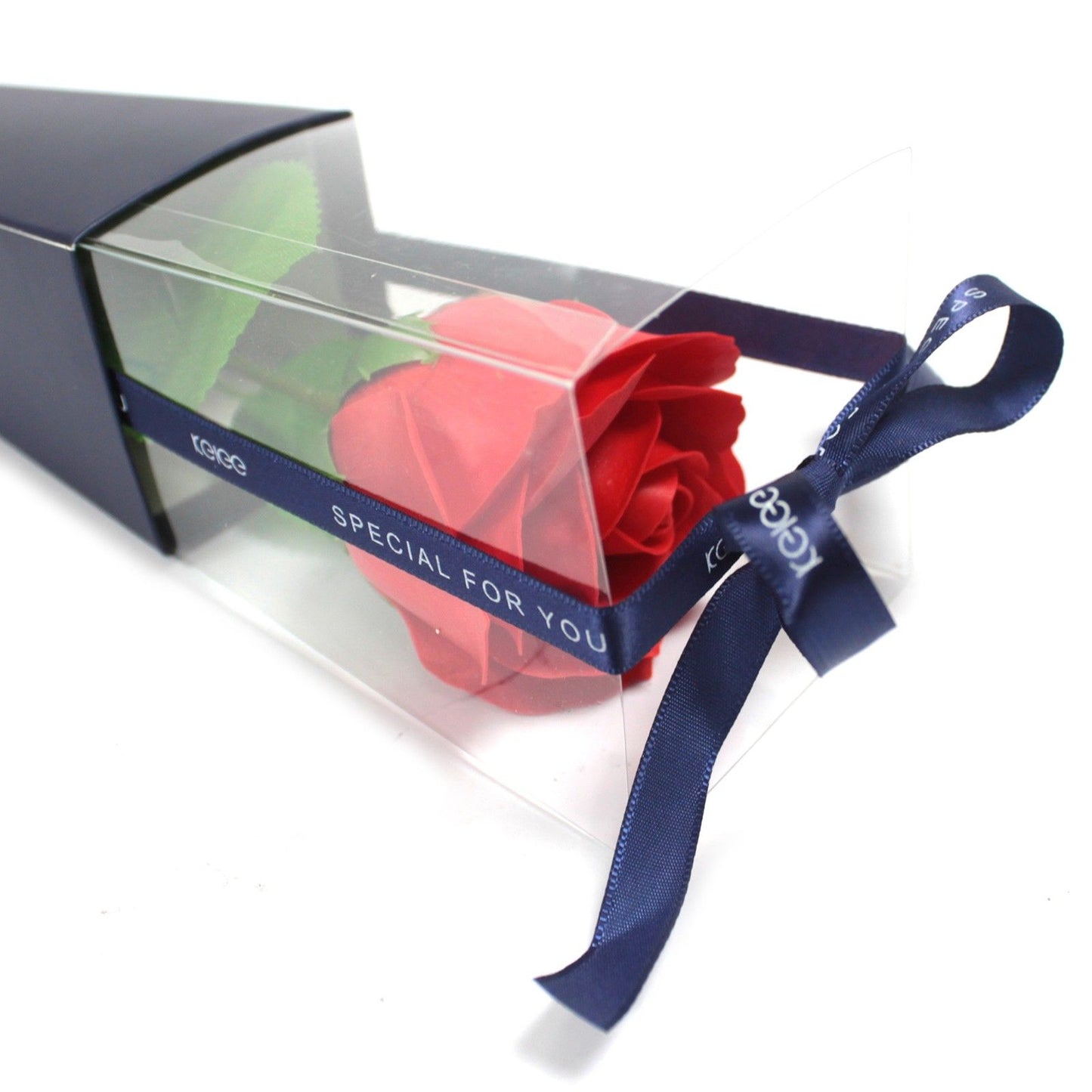 Handgefertigte Seifenrose in Rot – Luxus-Badeblüte mit Rosenduft