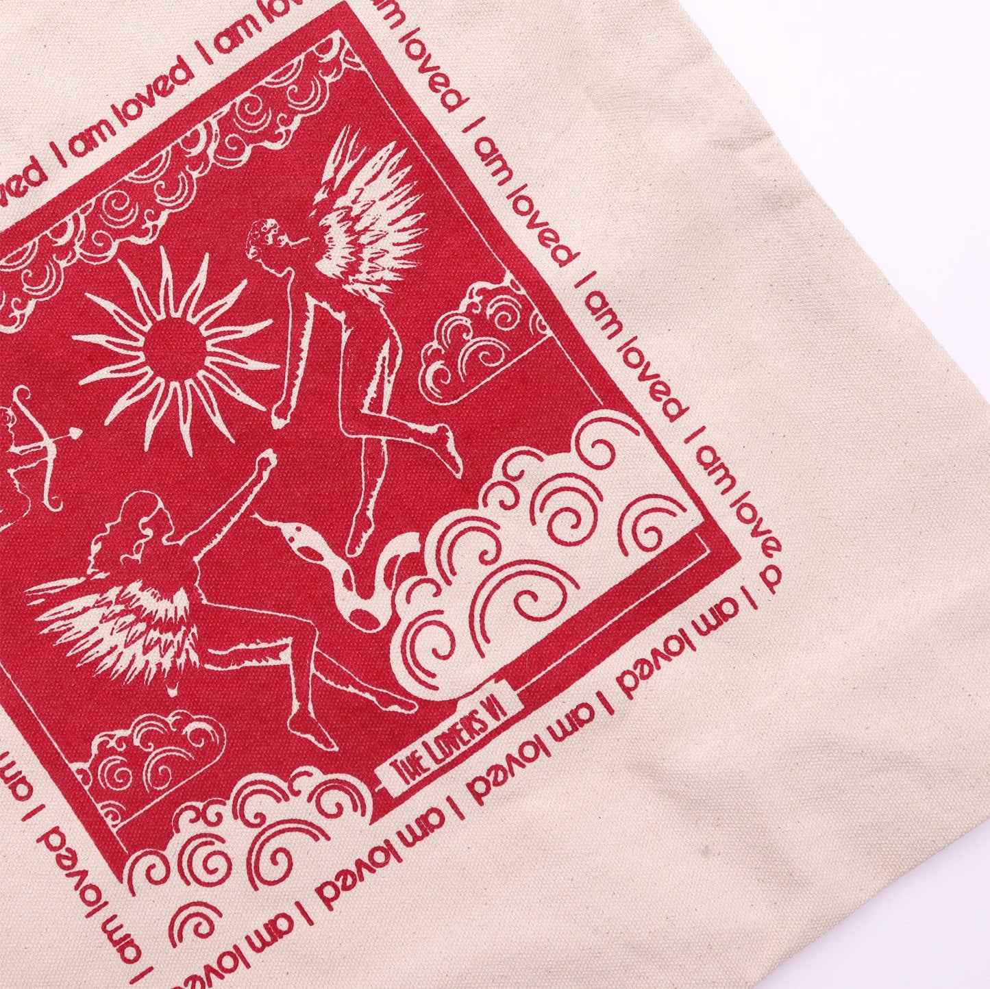 Hop Hare Tarot Tasche 'I Am Loved' – Baumwoll-Tragetasche mit spirituellem Design