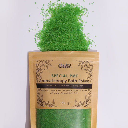 Entspannungs-Badesalz mit Duftpelargonie, Lavendel & Bergamotte – 350g Kraftbeutel