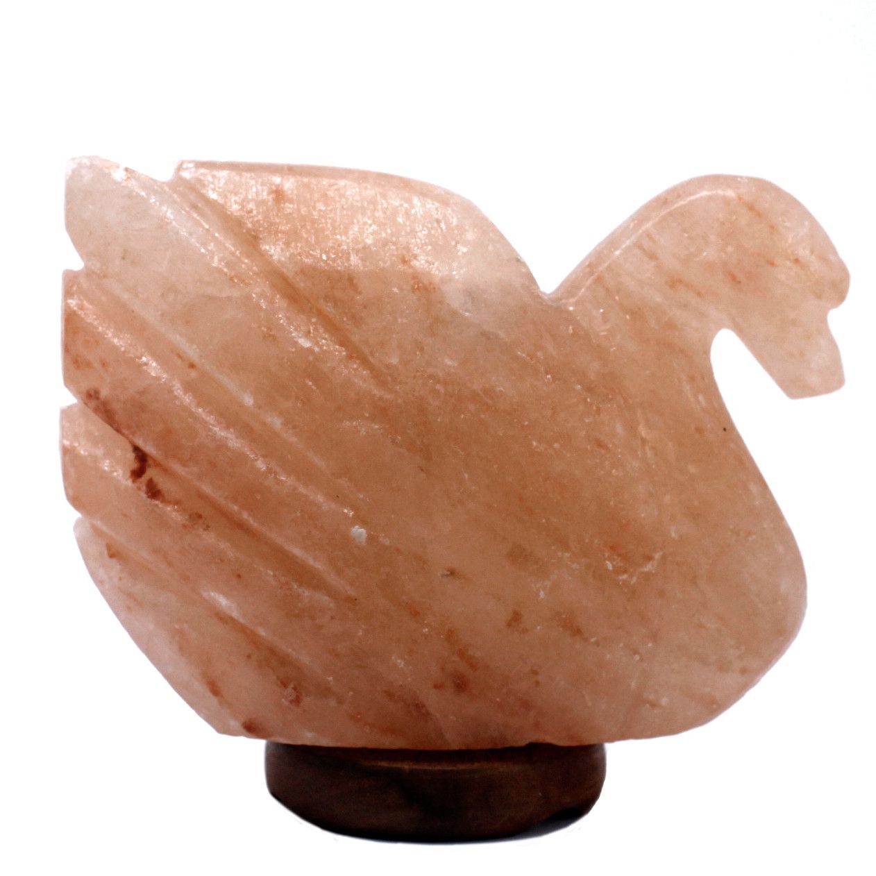 Himalaya-Salzlampe in Schwanen-Form – Handgearbeitetes Naturkunstwerk