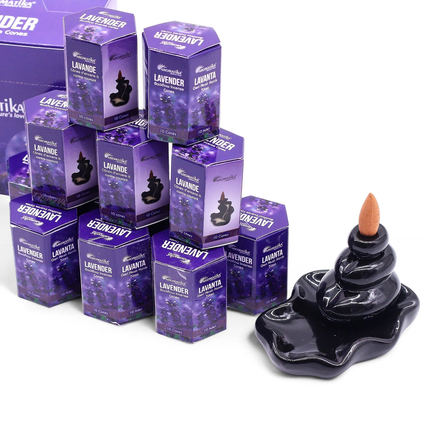 Masala Rückfluss-Räucherkegel Lavendel - 10 Stück