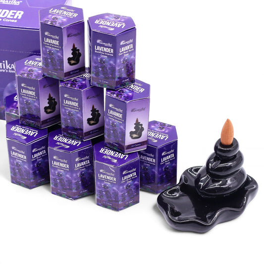 Masala Rückfluss-Räucherkegel Lavendel - 10 Stück