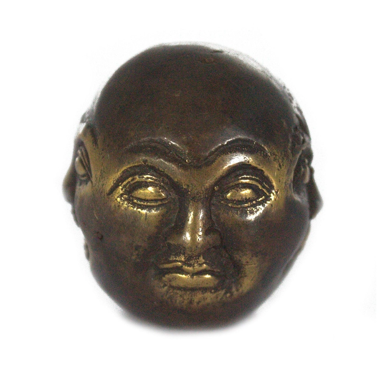 Viergesichts-Buddha aus Messing – 4,5 cm Fengshui Statuette für Harmonie