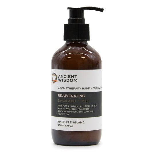Natürliche Körperlotion mit Sandelholz & Damaszenerrose (250ml)