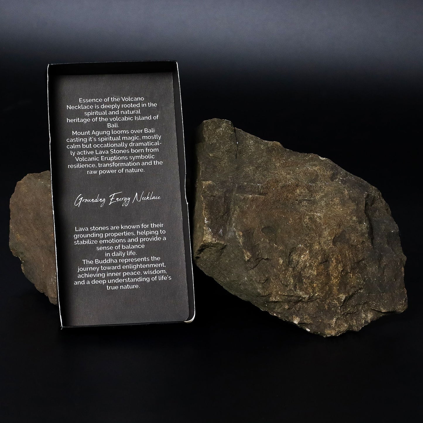 Buddha & Lavastein Halskette - Handgefertigtes Unikat aus Bali