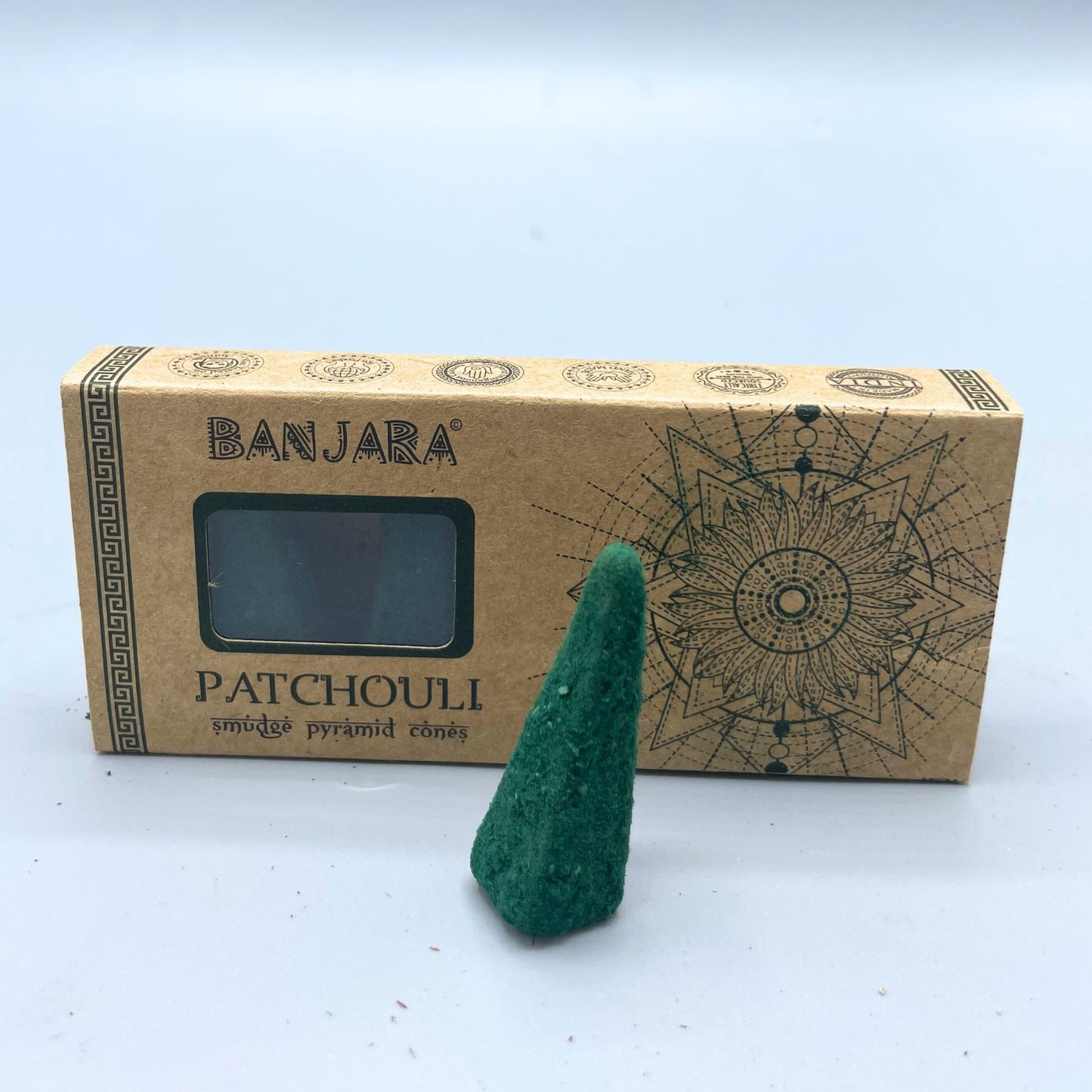 Banjara Räucherkegel Pyramide - Erdiger Patchouli Duft