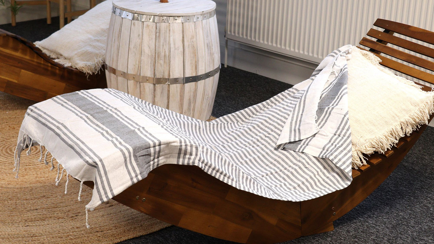 Hammam Spa Tuch in Anthrazit – 90 x 170 cm aus Baumwollmix