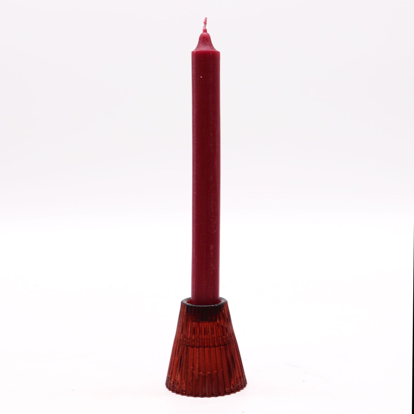 Set mit 2 reversiblen Kerzenhaltern in Vampirrot – Für Stabkerzen & Teelichter