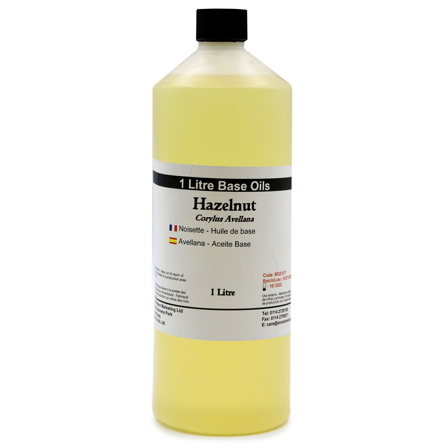 Reines Haselnussöl als Basisöl – 1 Liter für Hautpflege & Aromatherapie