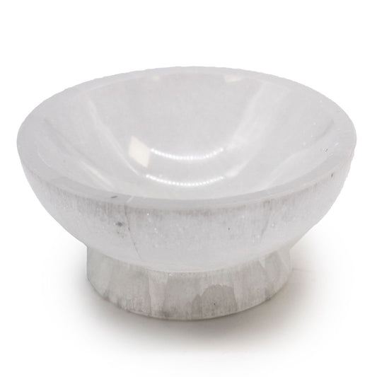 Selenitschale 'Selene' - Natürliche Schale aus Mondstein, 10 cm