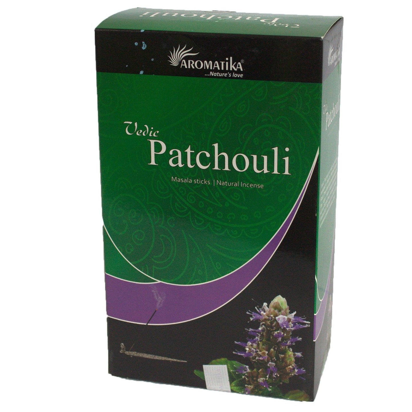 Patchouli Masala Räucherstäbchen – Handgerollt in Jaipur (12 Stück)