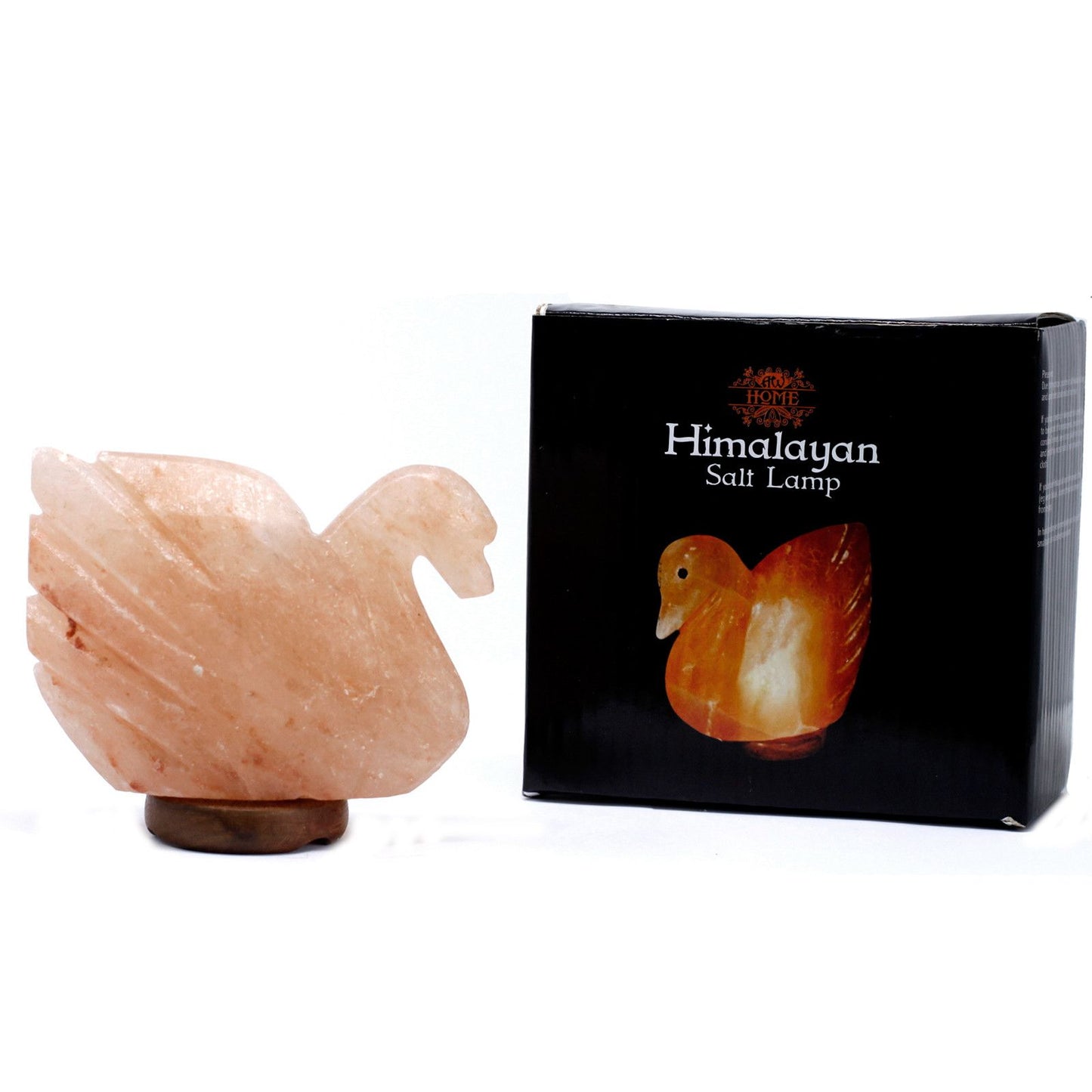 Himalaya-Salzlampe in Schwanen-Form – Handgearbeitetes Naturkunstwerk