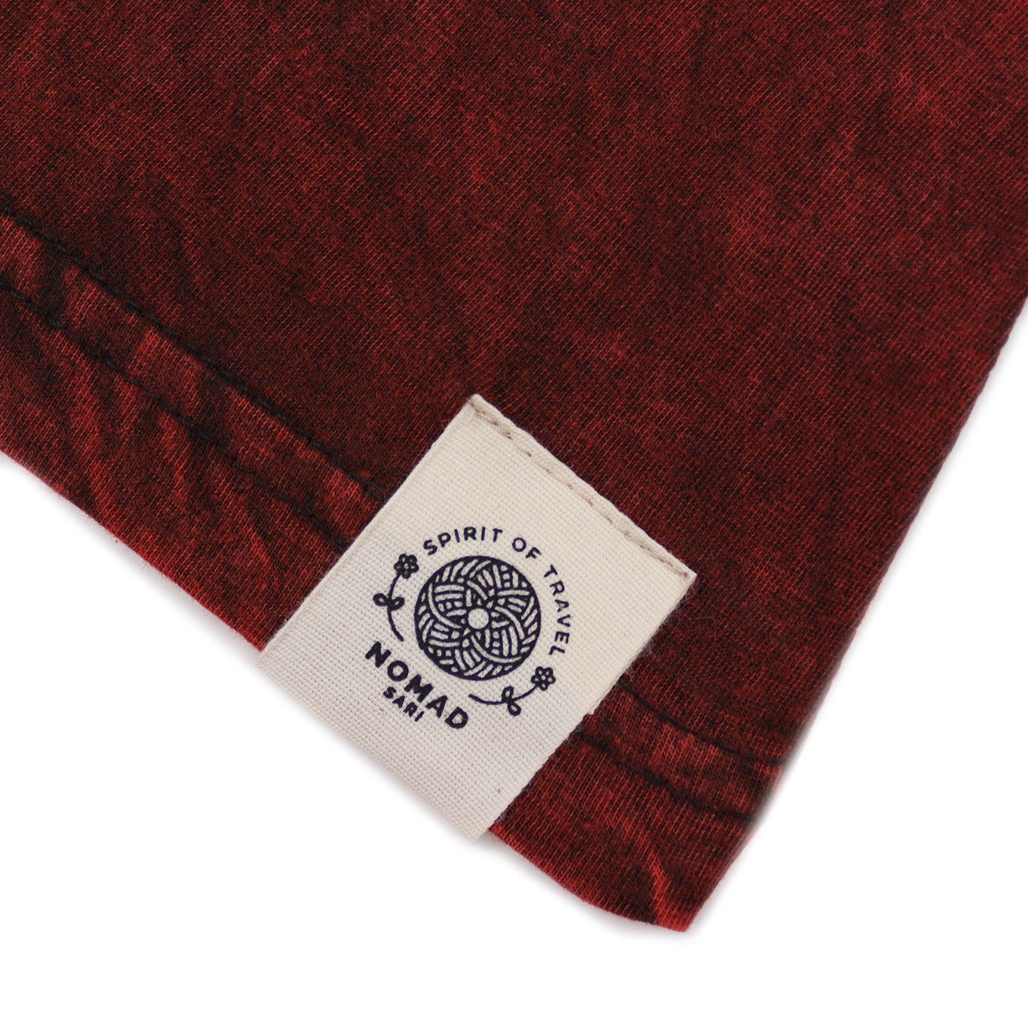 Mandala T-Shirt in Bordeaux - Doppelt steingewaschen & fair gefertigt