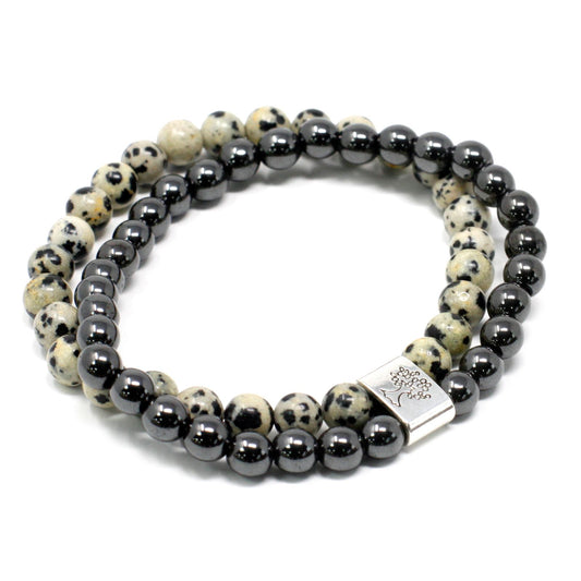 Magnetarmband aus Dalmatiner-Jaspis – Natürliche Balance für Ihr Handgelenk