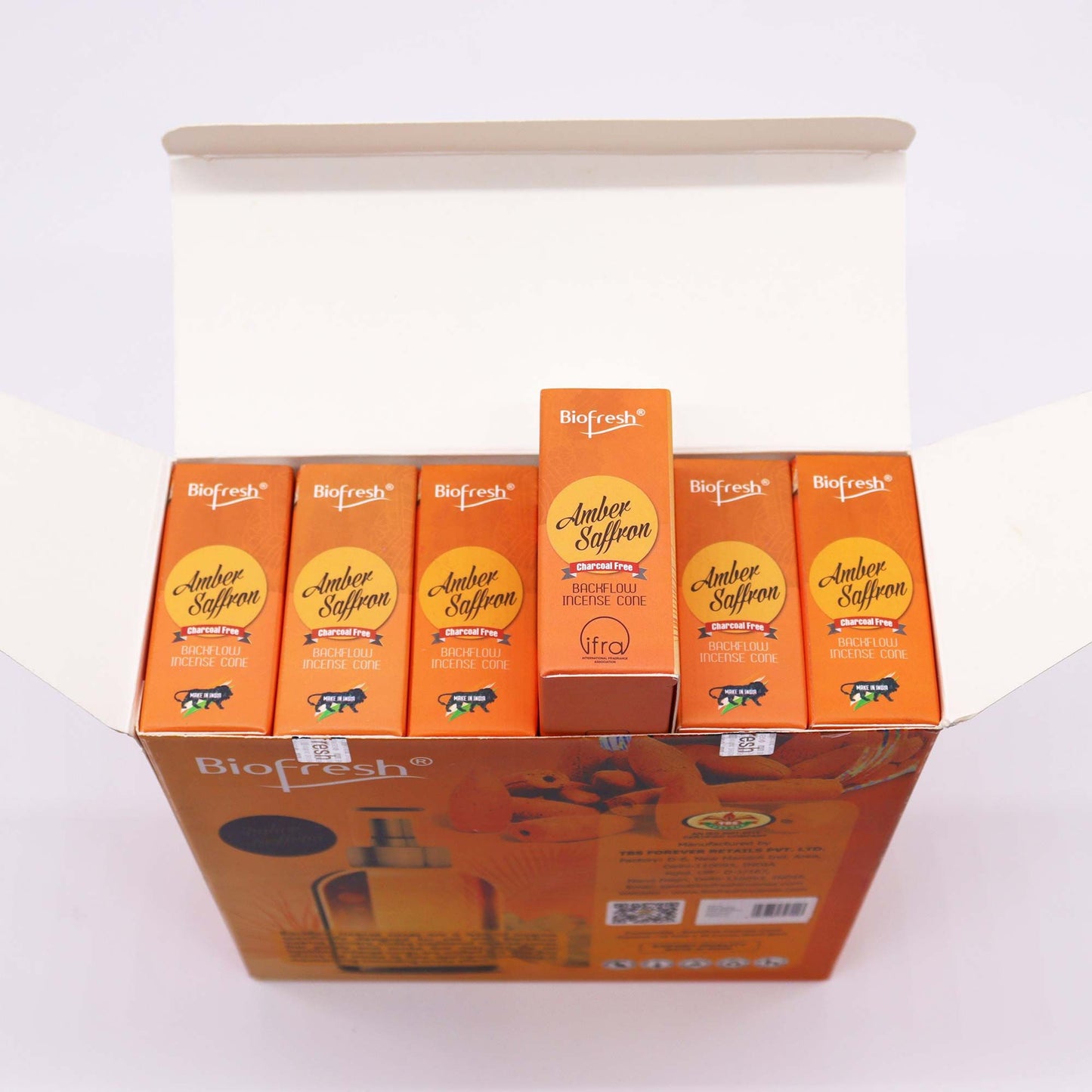 Rückfluss-Räucherkegel Safran Amber – 40 Stück für einzigartige Duftkaskaden