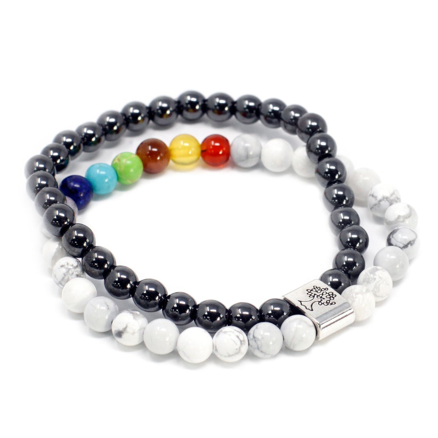 Magnetarmband aus weißem Howlit – Edelstein-Schmuck mit harmonisierender Wirkung