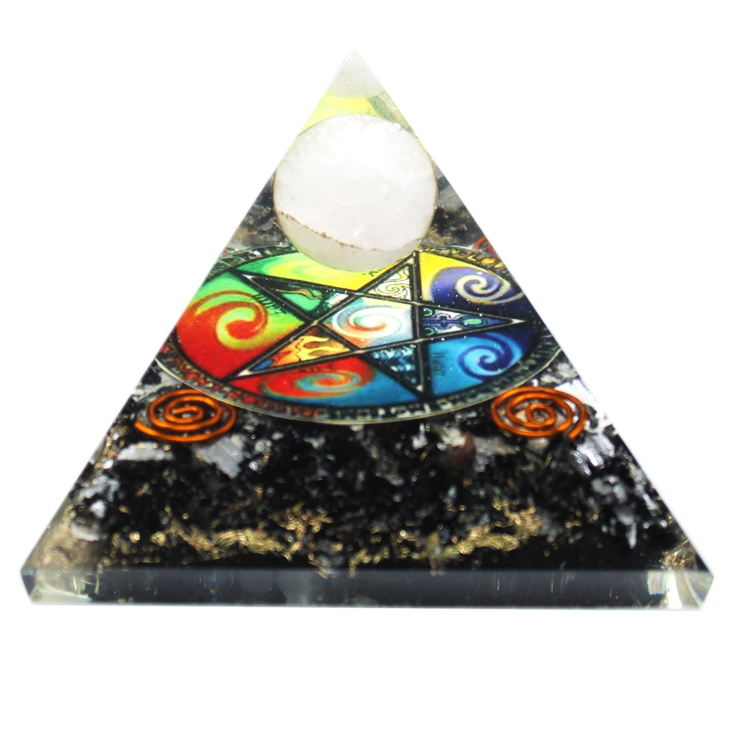 Orgonit Pyramide 'Midnight Pentagon' – Energetischer Schutz & Harmonie