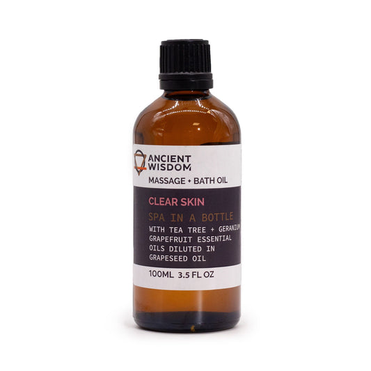 Natürliches Massageöl für klare Haut – Teebaum, Grapefruit & Geranie