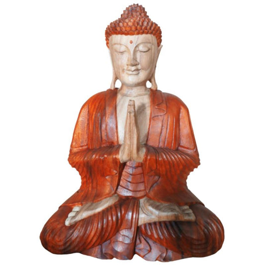 Willkommens-Buddha aus Suarholz – Handgeschnitztes Unikat, 60 cm