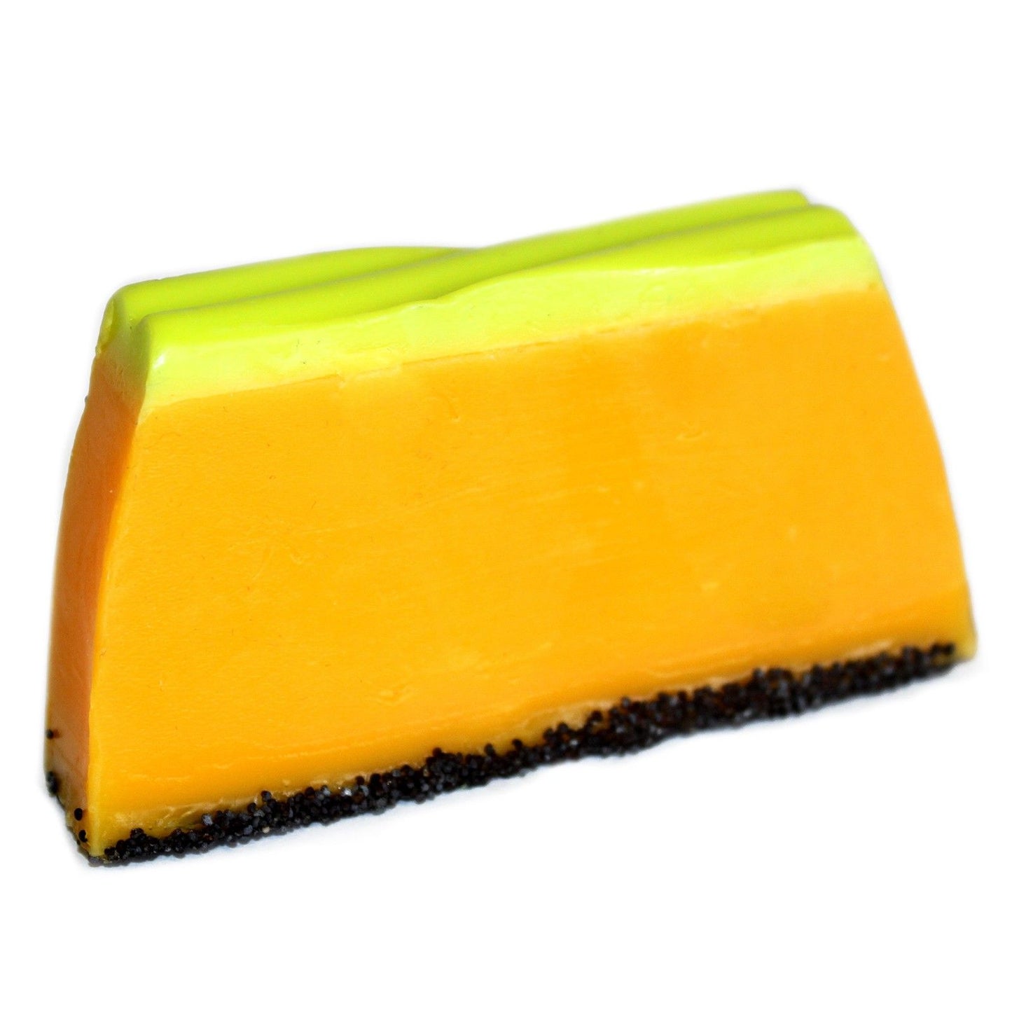 Handgemachte Seifenstange mit Papaya-Duft & Mohnsamen-Peeling