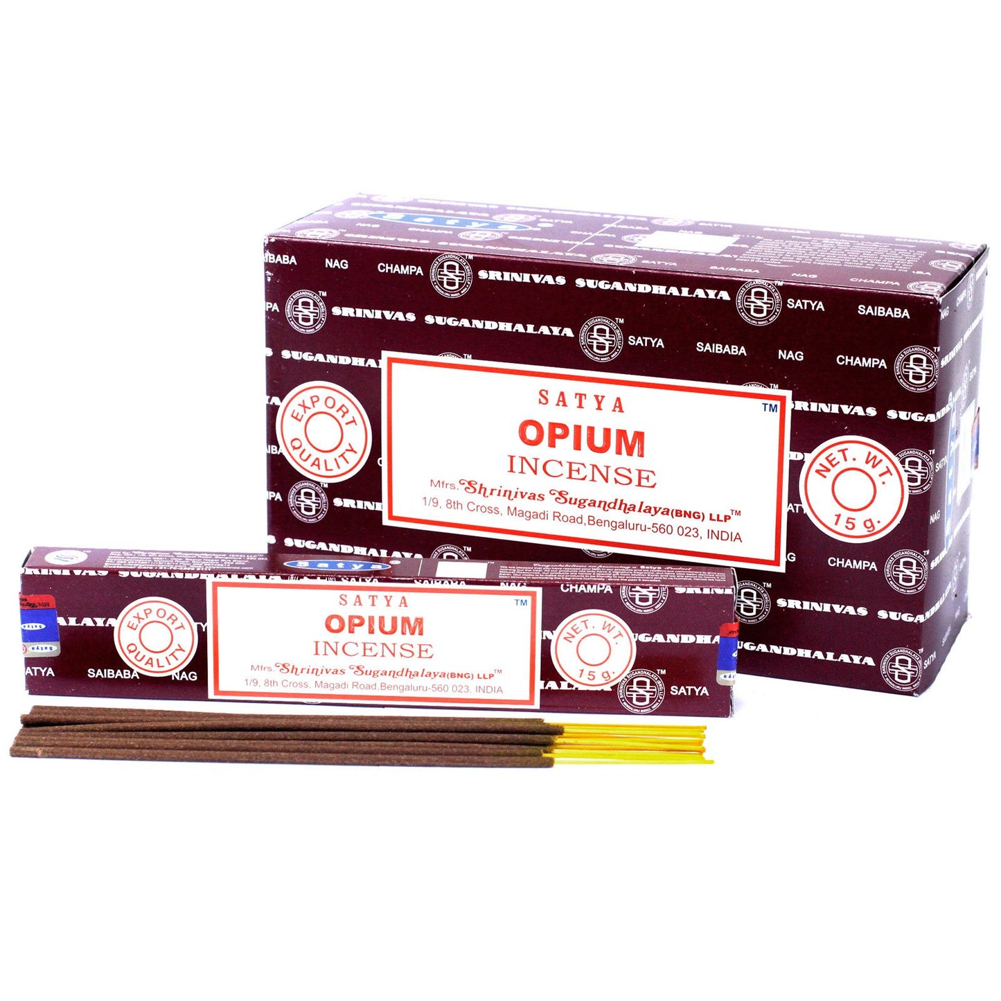 Satya Räucherstäbchen Opium - 15 Stück für tiefe Entspannung