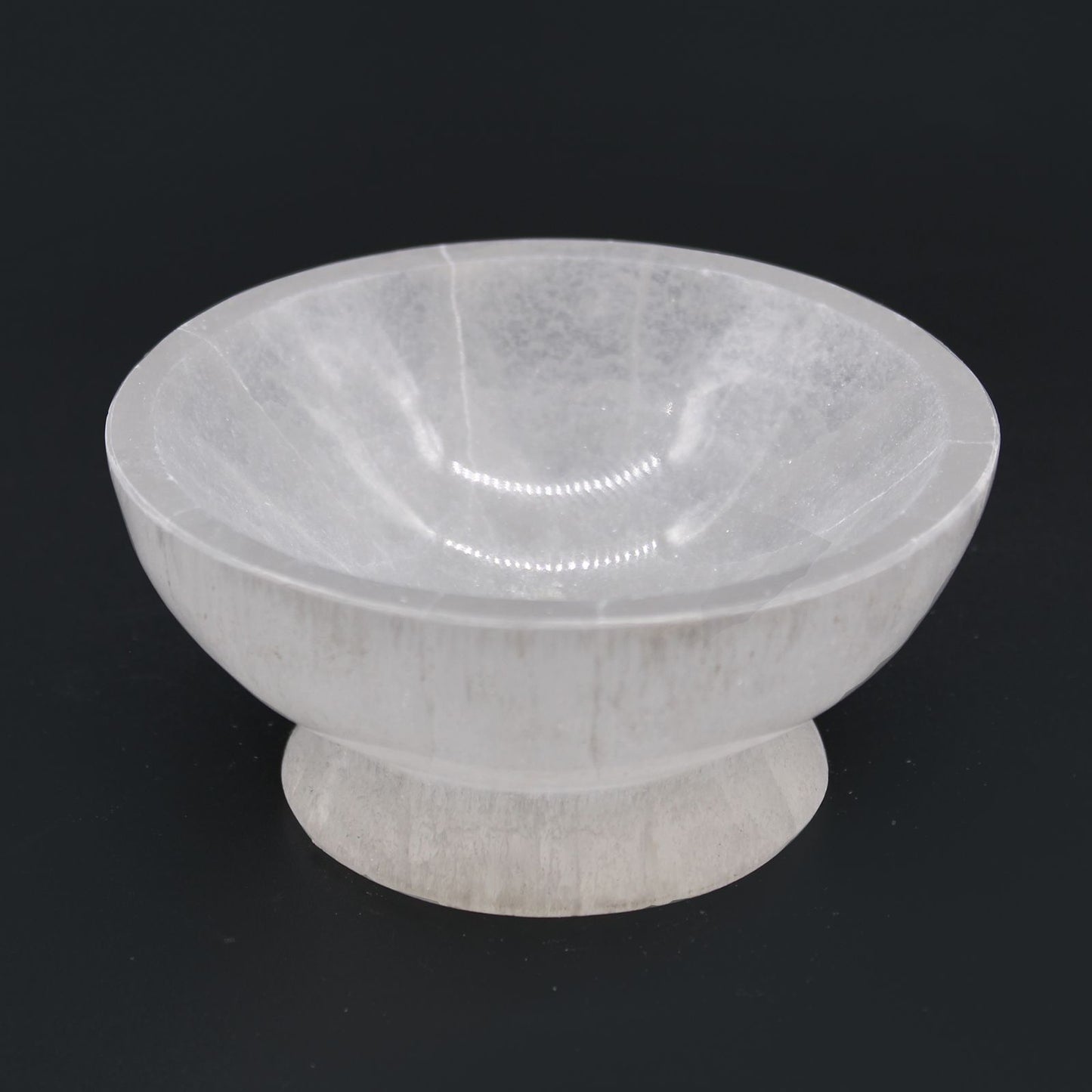 Selenitschale 'Selene' - Natürliche Schale aus Mondstein, 10 cm