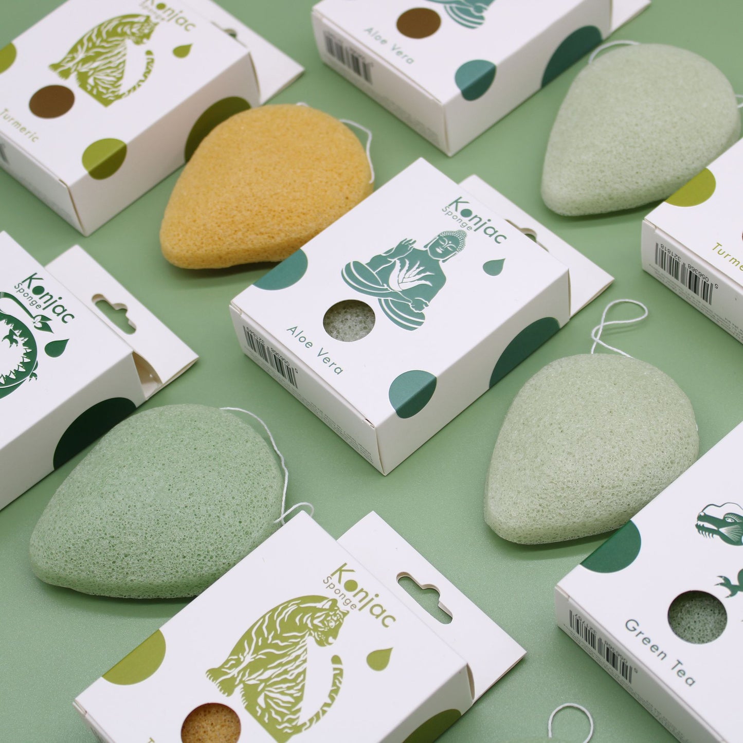 Konjac-Gesichtsschwamm mit Aloe Vera in Tränenform