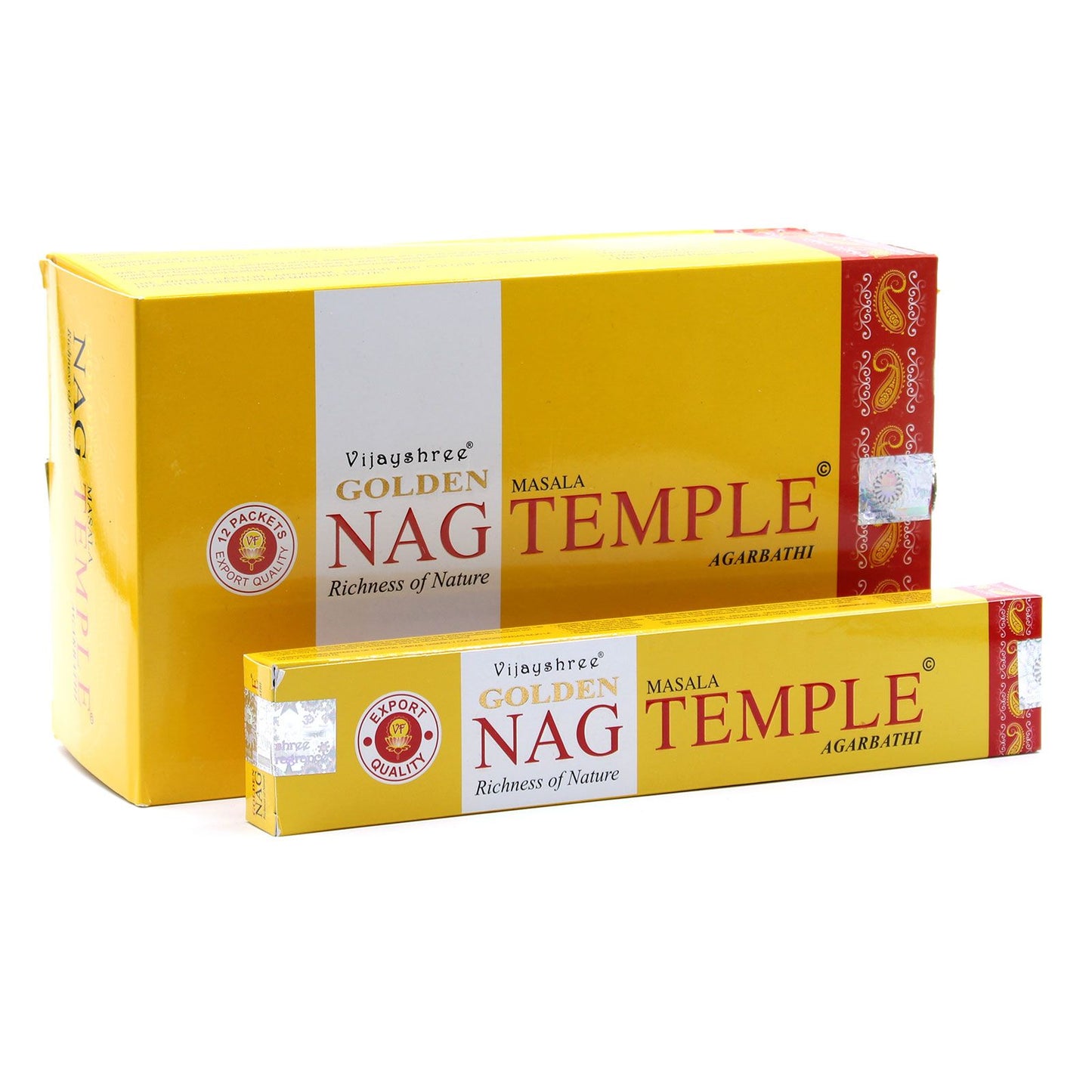 Golden Nag Tempel Räucherstäbchen – 15g Packung mit langer Brenndauer