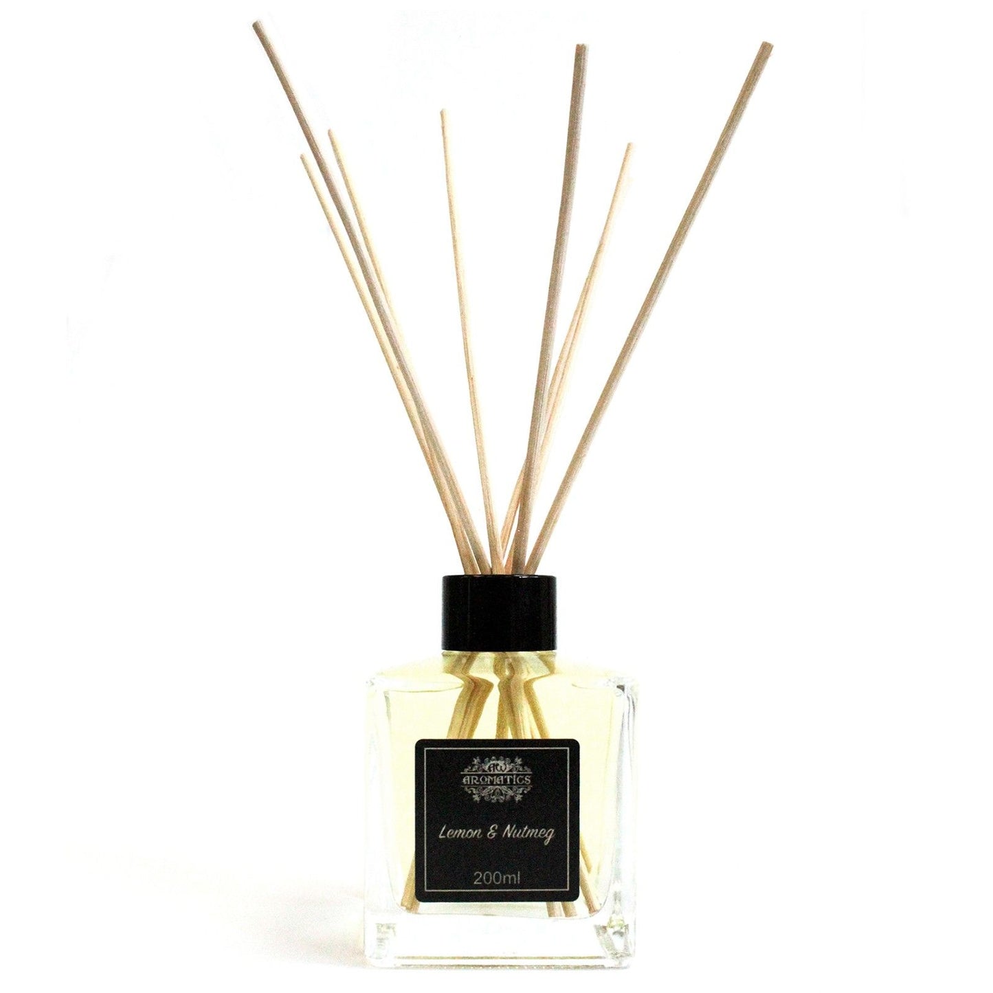 Rattan-Duftdiffusor mit Zitrone & Muskatnuss | 200ml | Natürliche ätherische Öle