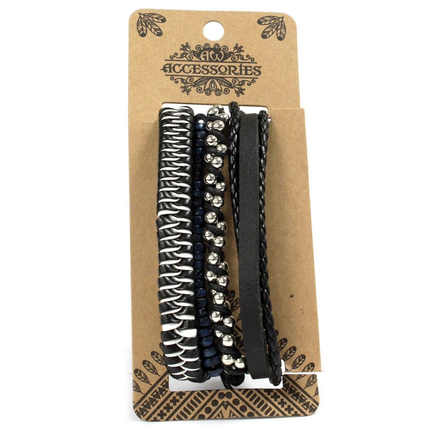 Herrenarmband-Set Moody & Blue - 4+ Stücke aus Leder & Metall