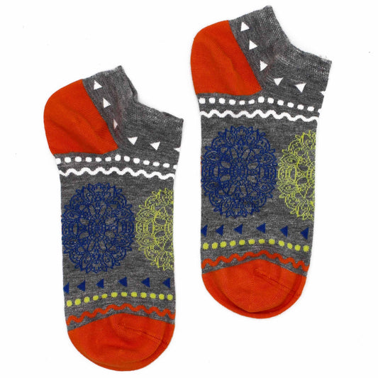 Sneakersocken Flowers of Life - Weicher Bambus für Größe 41-46