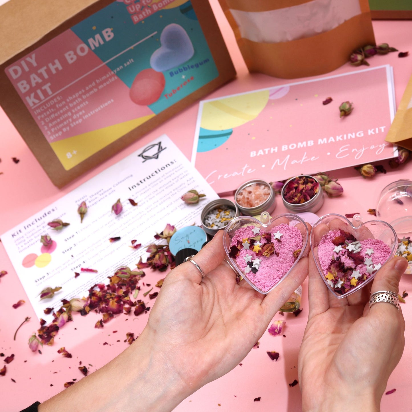 DIY Badebomben-Set Tuberose & Bubblegum – 10 Stück zum Selbermachen