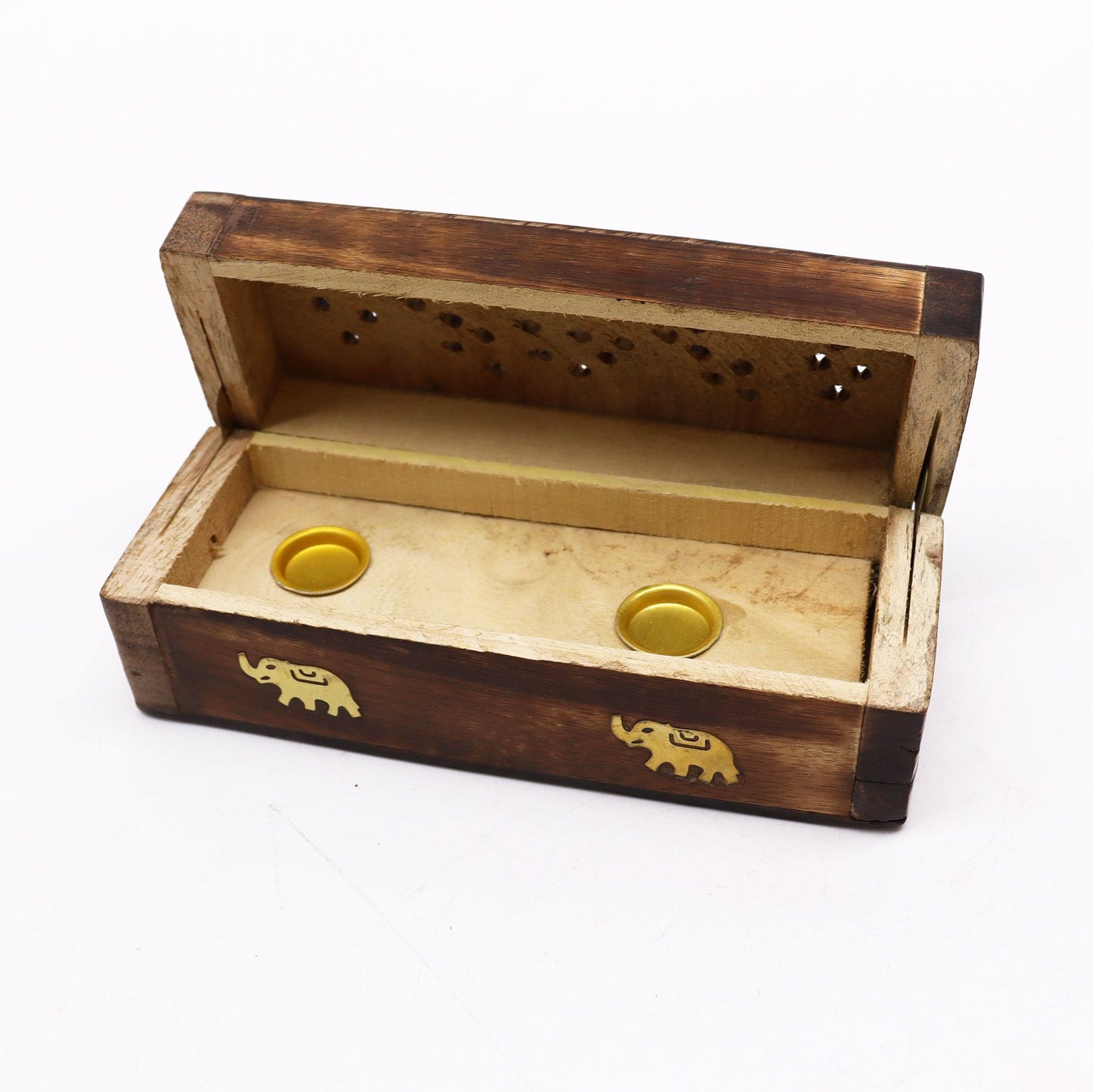 Räucherbox aus massivem Mangoholz – Handgefertigtes Unikat (15 cm)