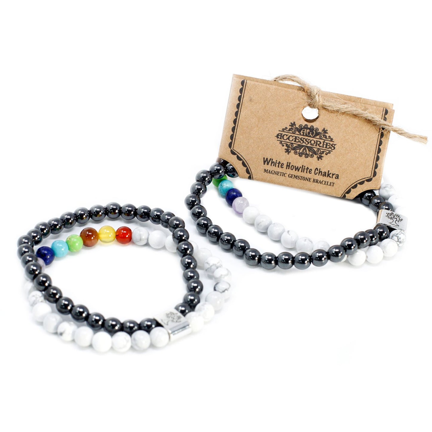Magnetarmband aus weißem Howlit – Edelstein-Schmuck mit harmonisierender Wirkung